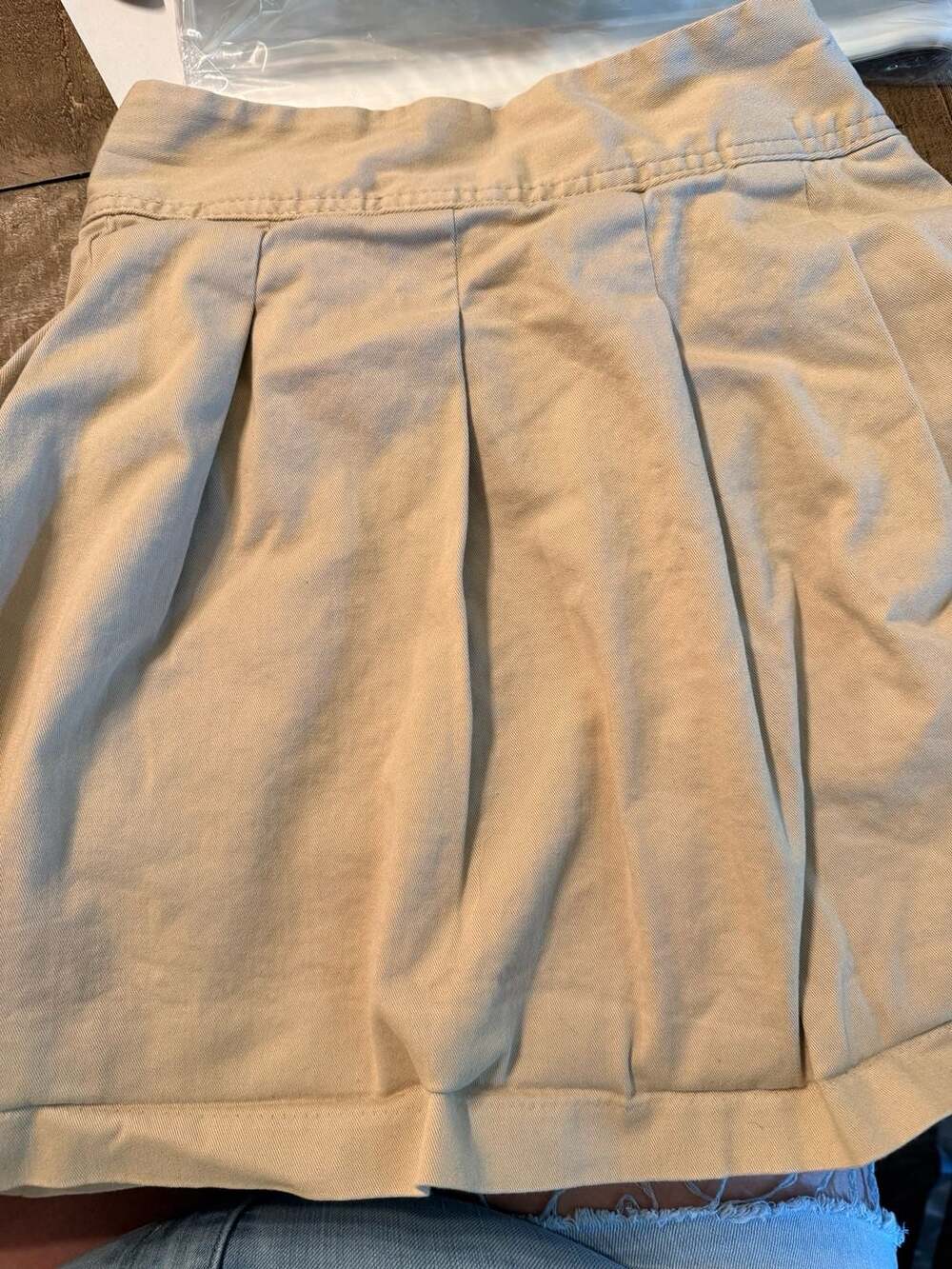 The Children's Place Girls Khaki Pleated Uniform Skort Size 12